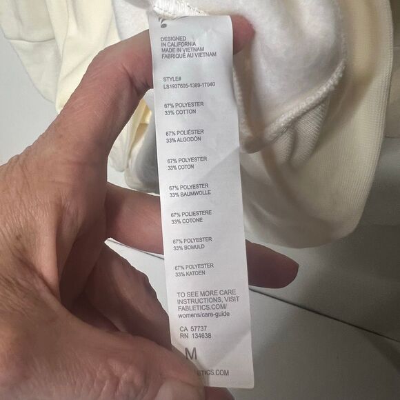 Fabletics Zaylee Funnel Neck Tunic Sweatshirt NWT $89.95 Ivory M/8 - Picture 11 of 11